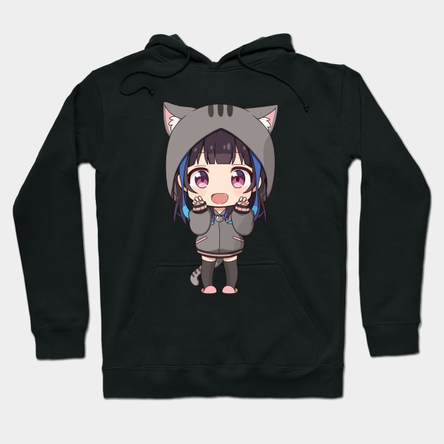 Cute Cat Girl Neko Girl Hoodie TeePublic